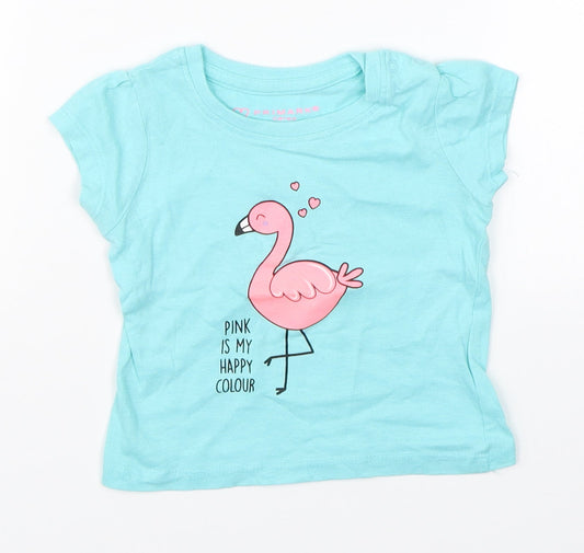 Primark Girls Blue   Basic T-Shirt Size 6-9 Months