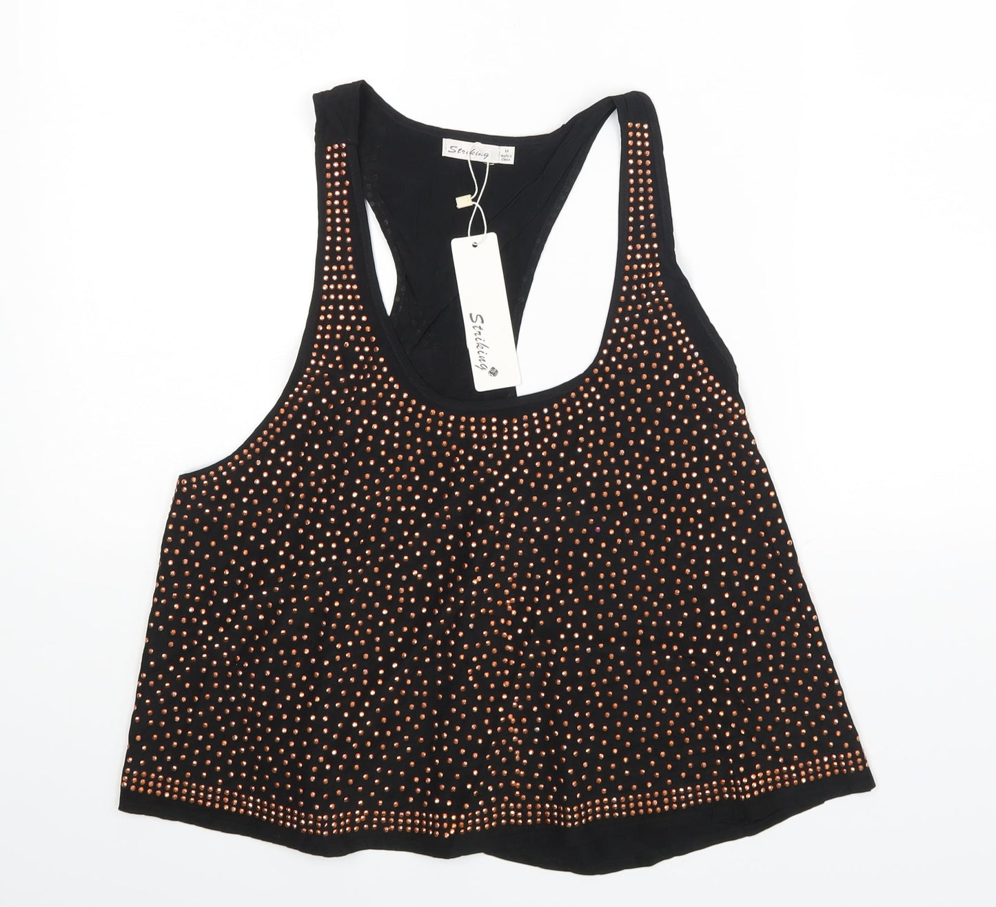 Striking Womens Black   Basic Blouse Size M