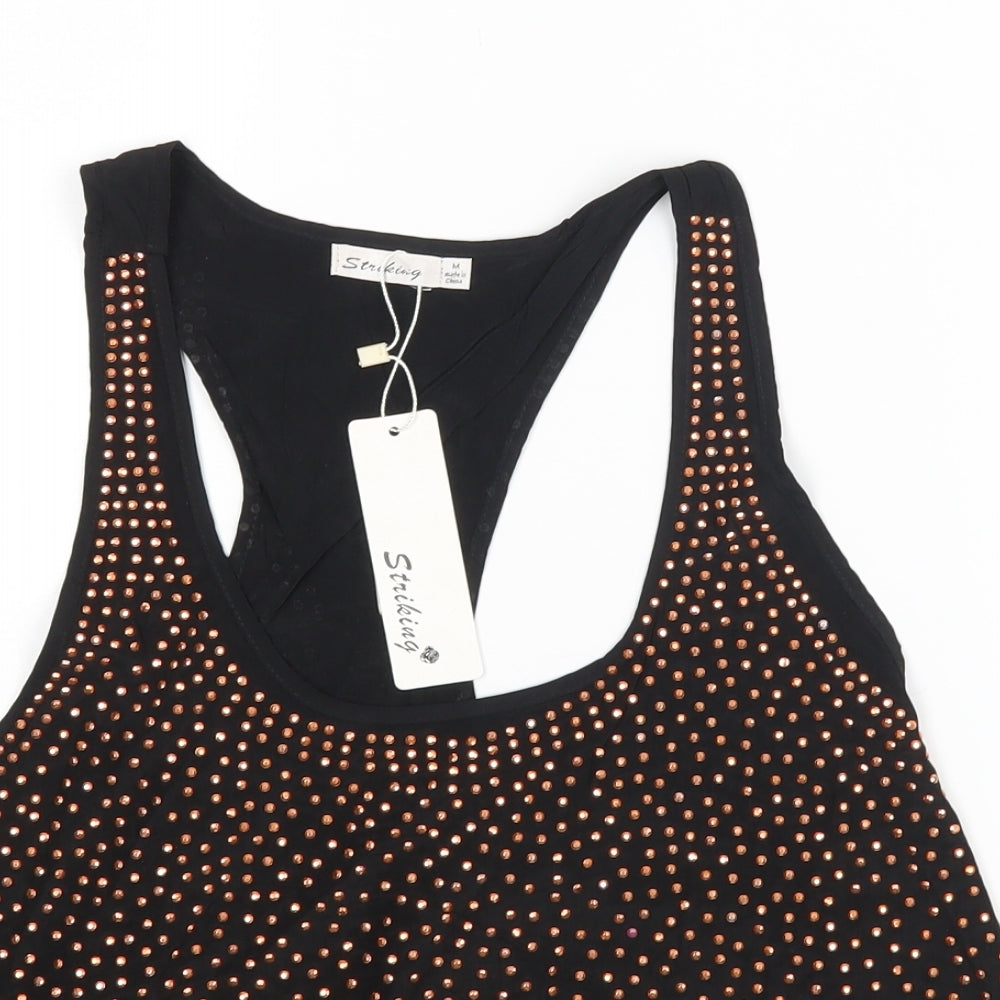 Striking Womens Black   Basic Blouse Size M