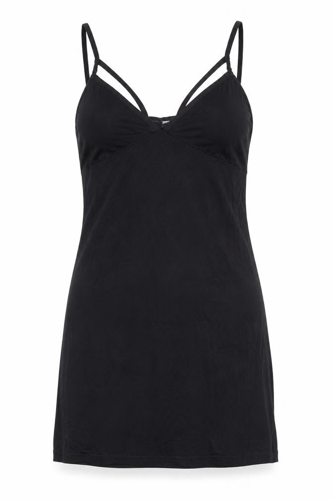 PRETTYLITTLETHING Womens Black   Basic Blouse Size 8
