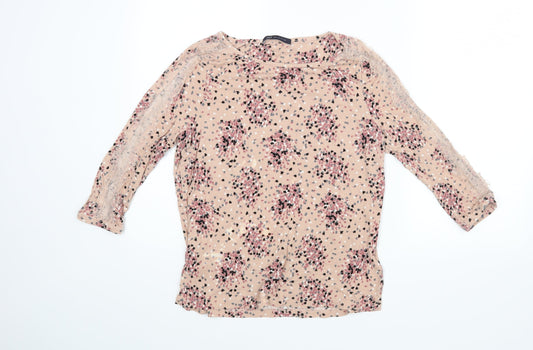 M&S Womens Pink Floral  Basic Blouse Size 12
