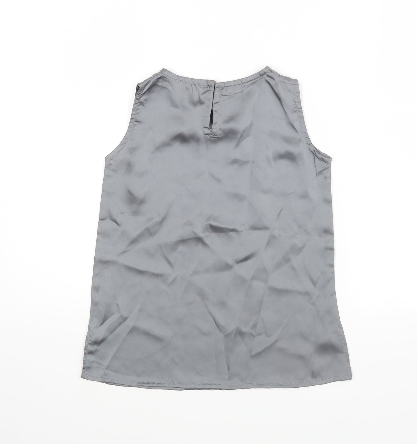 Lime Light Girls Silver   Basic Blouse Size 6-7 Years