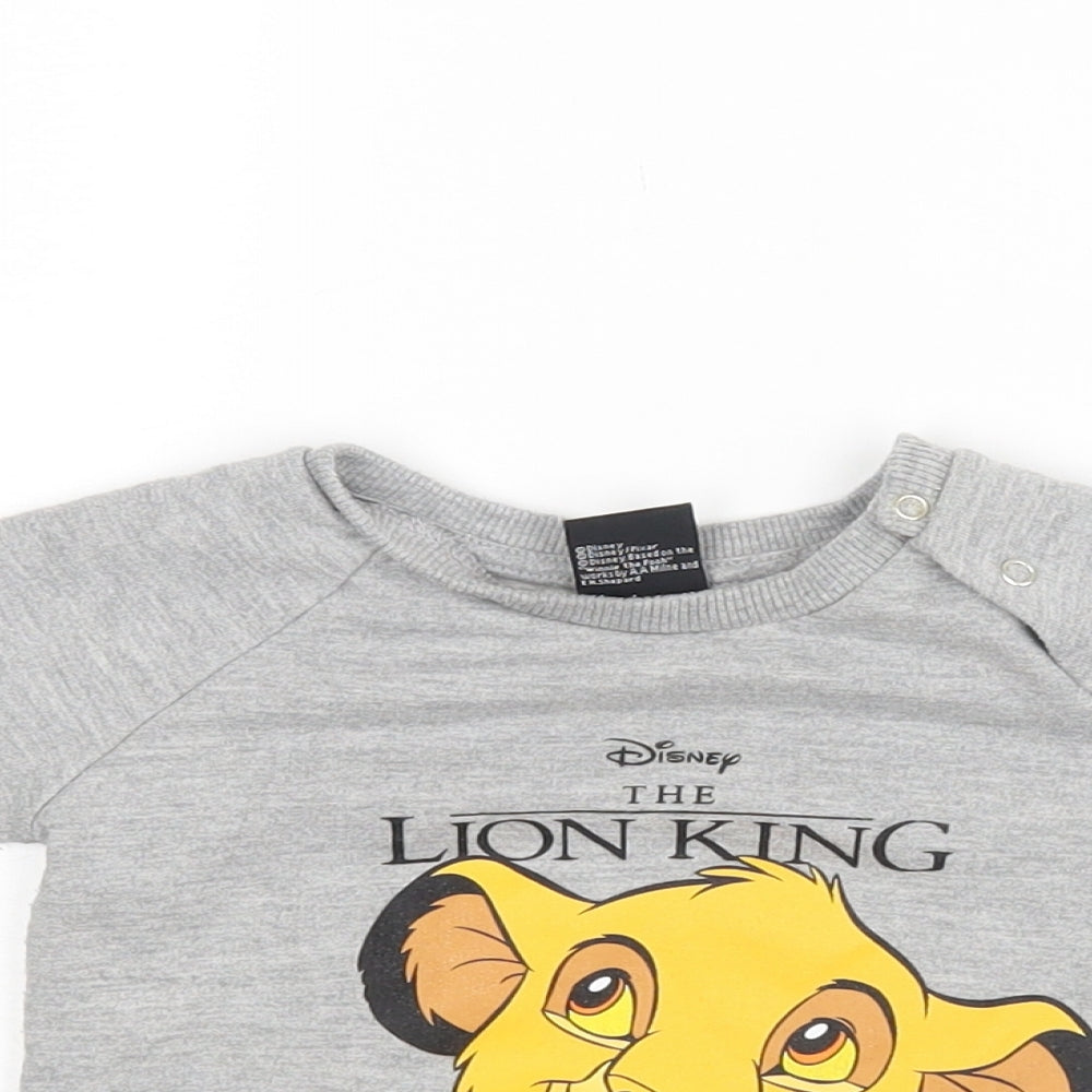 Primark Disney Baby Grey   Pullover Jumper Size 3-6 Months