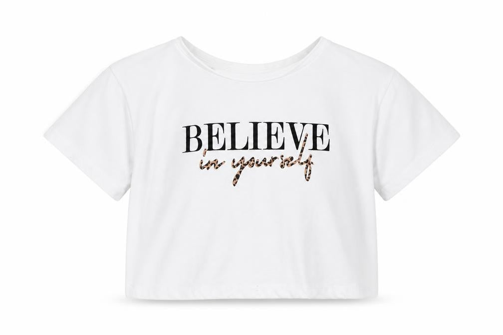 George Girls White   Basic T-Shirt Size 3-4 Years