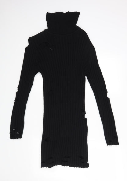 Additional front view of In the Style women’s black jumper, size M