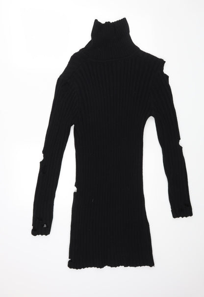 Back view of In the Style women’s black jumper, size M