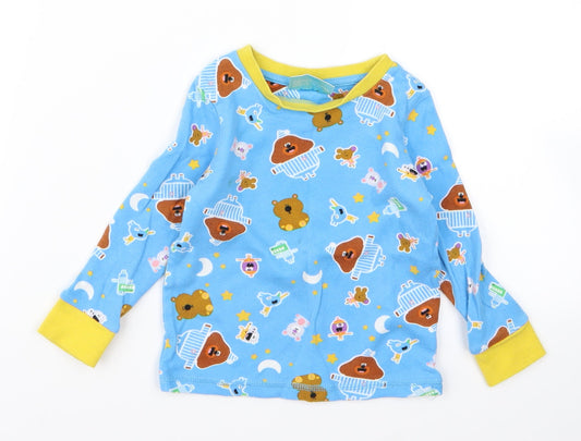 duggie Baby Blue Animal Print  Basic T-Shirt Size 12 Months  - duggie