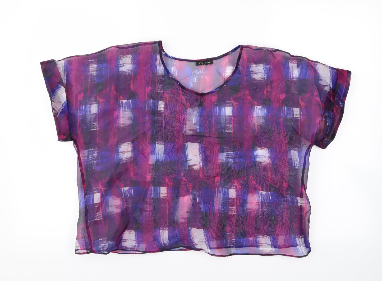 River Island Womens Purple   Basic T-Shirt Size 14