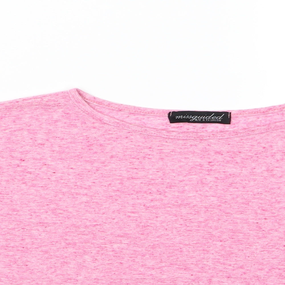 misguided Womens Pink   Basic T-Shirt Size 10