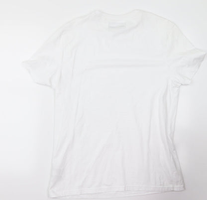 Back view of Red Herring women’s white basic t-shirt, size M