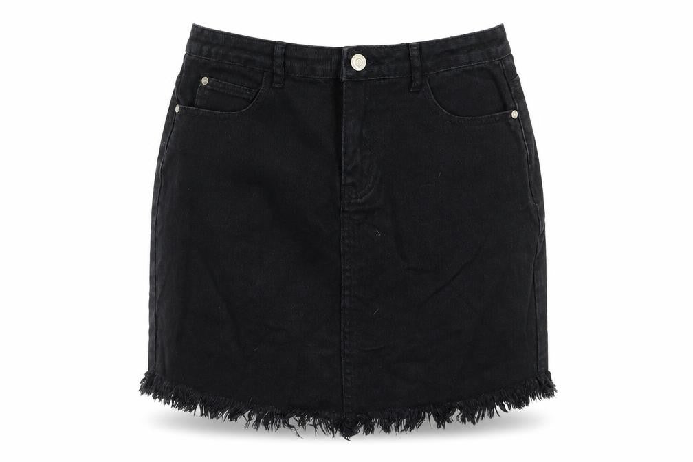 misguided Womens Black  Denim Straight & Pencil Set Size 10