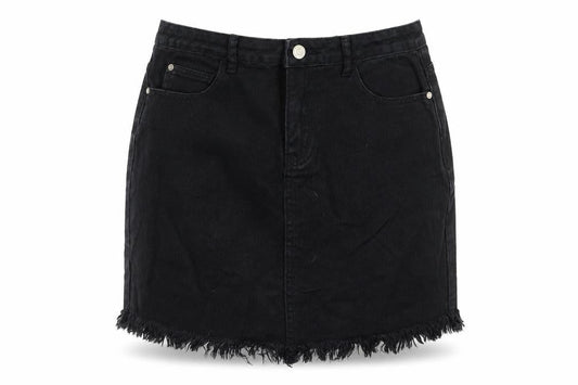 misguided Womens Black  Denim Straight & Pencil Set Size 10