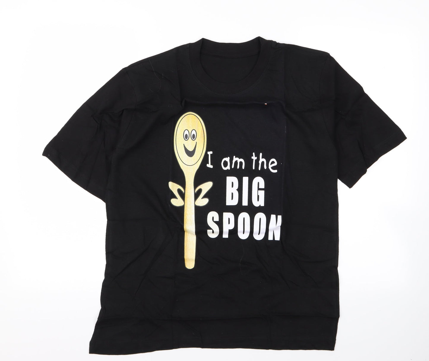 Preworn Womens Black   Basic T-Shirt Size M  - spoon