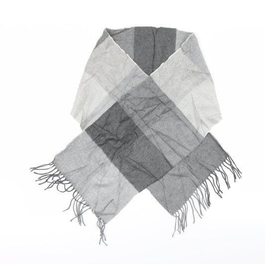Preworn Unisex Grey Check Fleece  Scarf