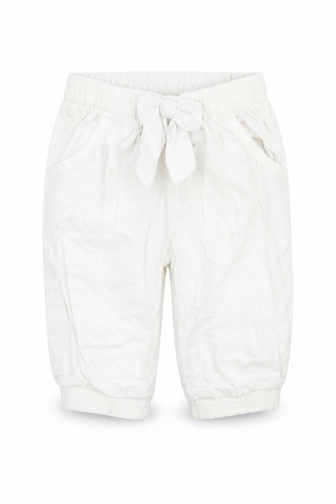 Preworn Girls White Floral  Bloomer Trousers Size 2-3 Years