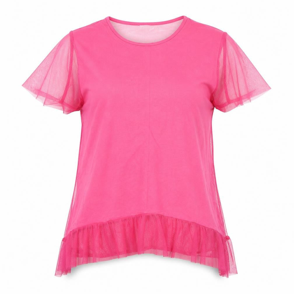 River Island Womens Pink   Basic Blouse Size 10  - sheer back