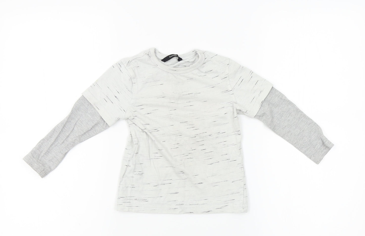 George Boys Grey   Basic T-Shirt Size 2-3 Years