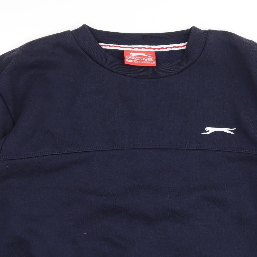 Slazenger Mens Blue  Jersey Pullover Sweatshirt Size XS
