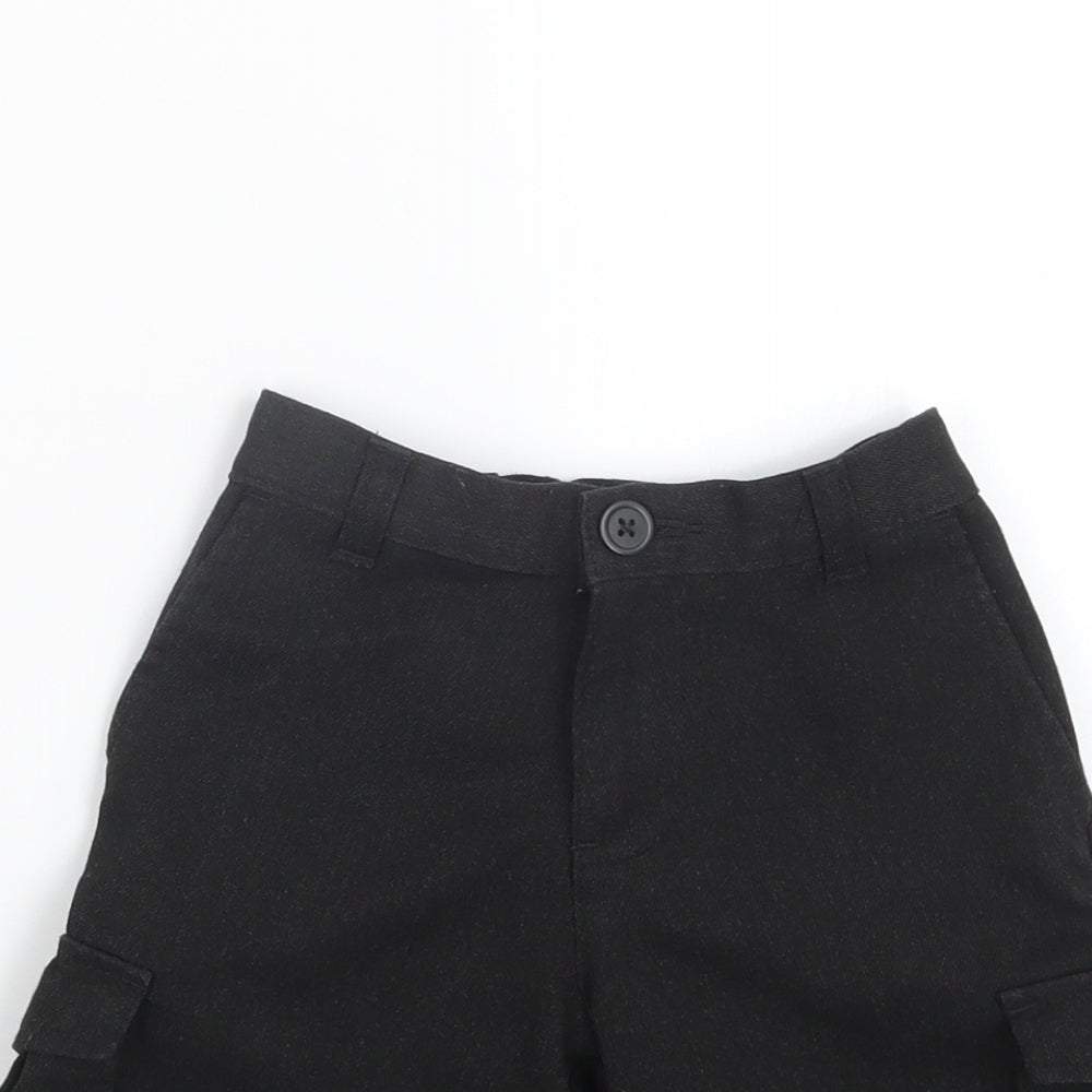 George Boys Black   Cropped Trousers Size 3-4 Years