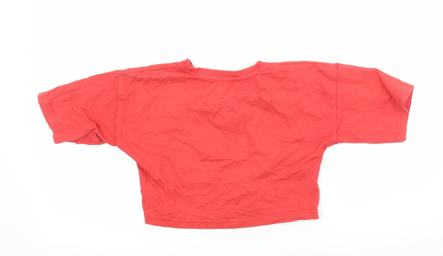 Studio Girls Red  Jersey Basic T-Shirt Size 10-11 Years  - Style Icon