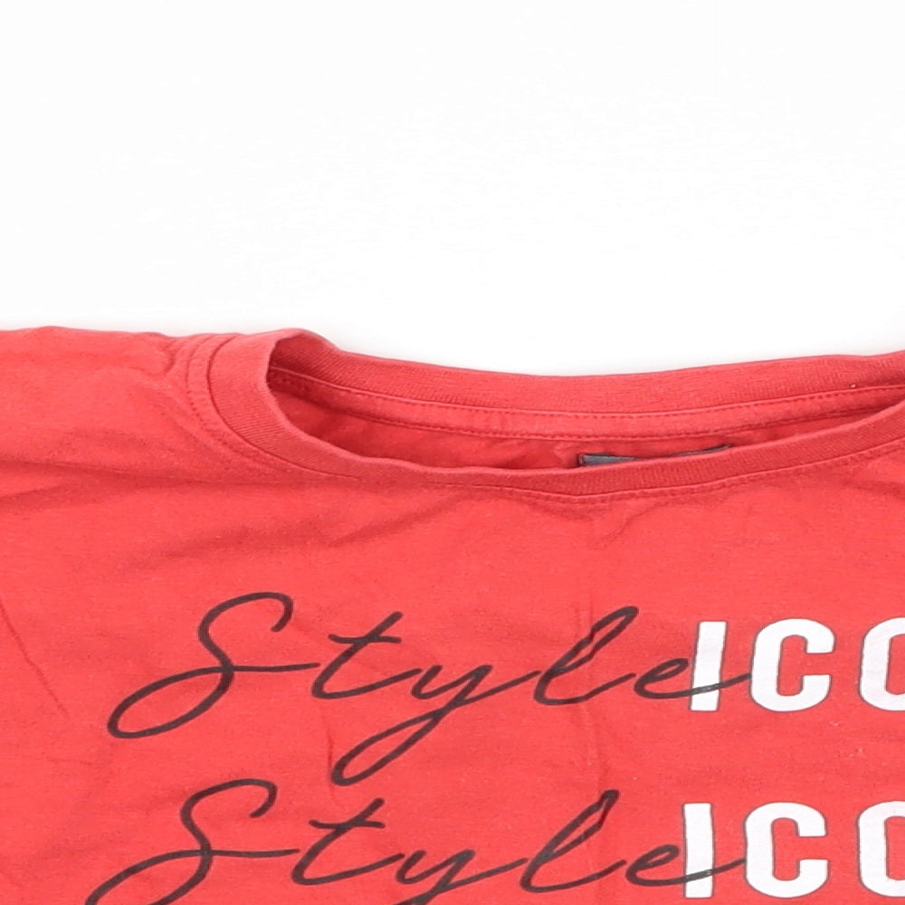 Studio Girls Red  Jersey Basic T-Shirt Size 10-11 Years  - Style Icon