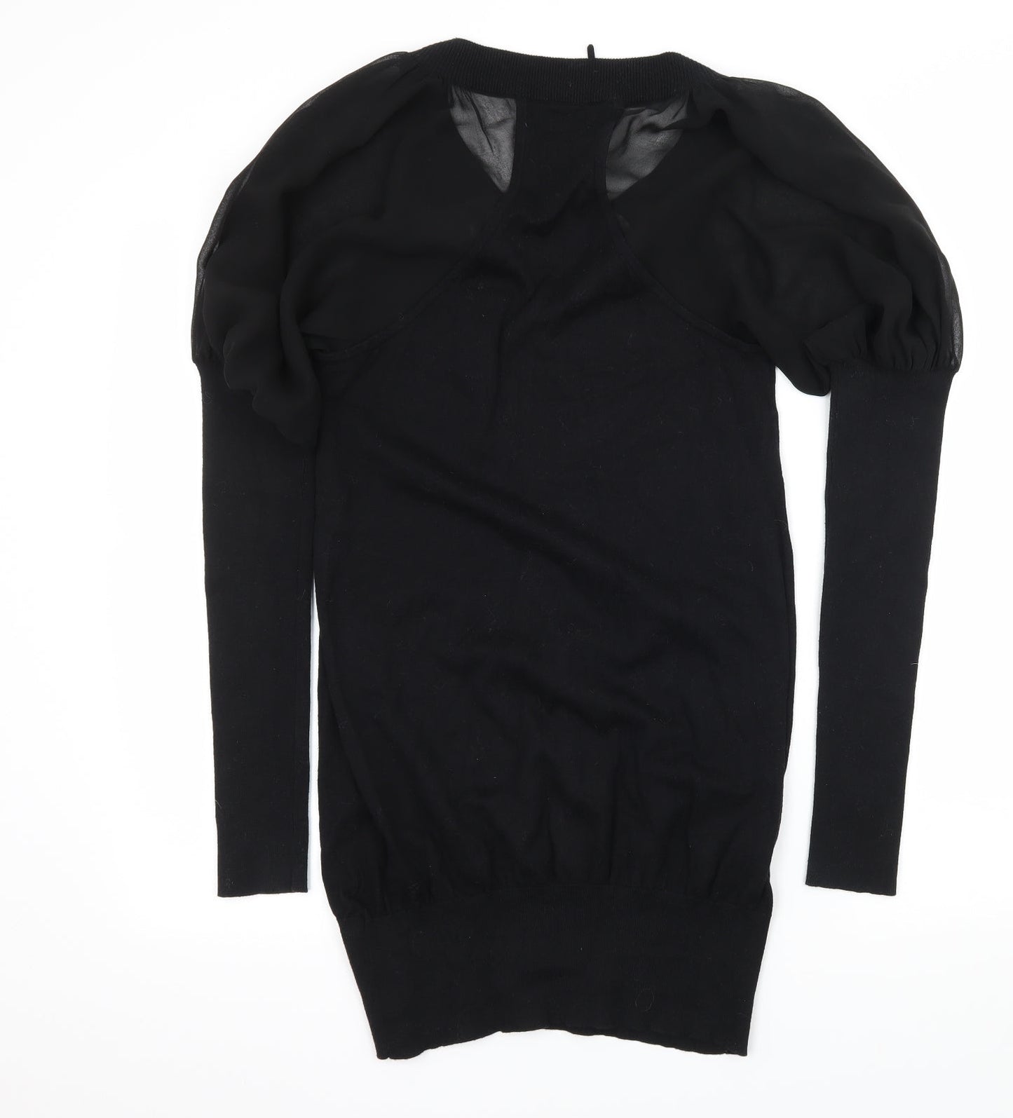 Miss Selfridge Womens Black  Knit Pullover Jumper Size 10