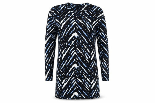F&F Womens Blue Striped Knit Jumper Dress  Size 10