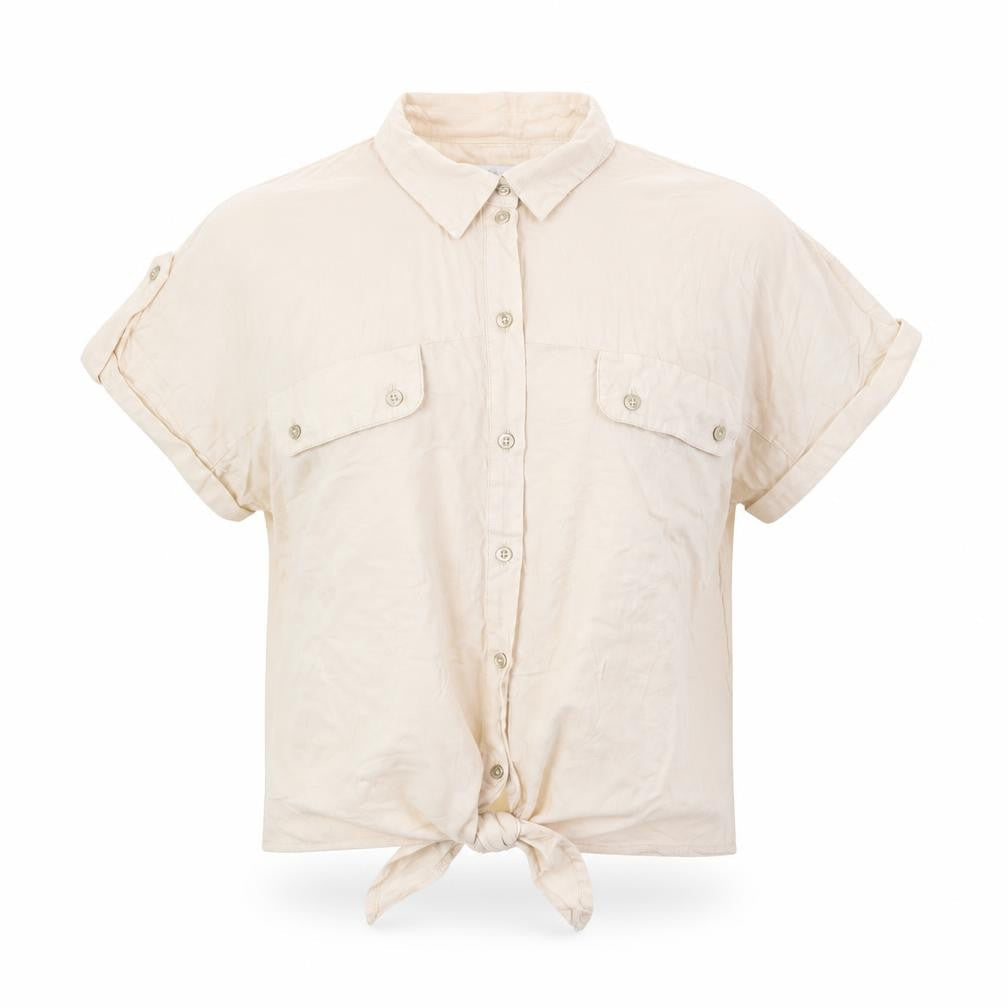 Oasis Womens Beige   Basic Button-Up Size 12