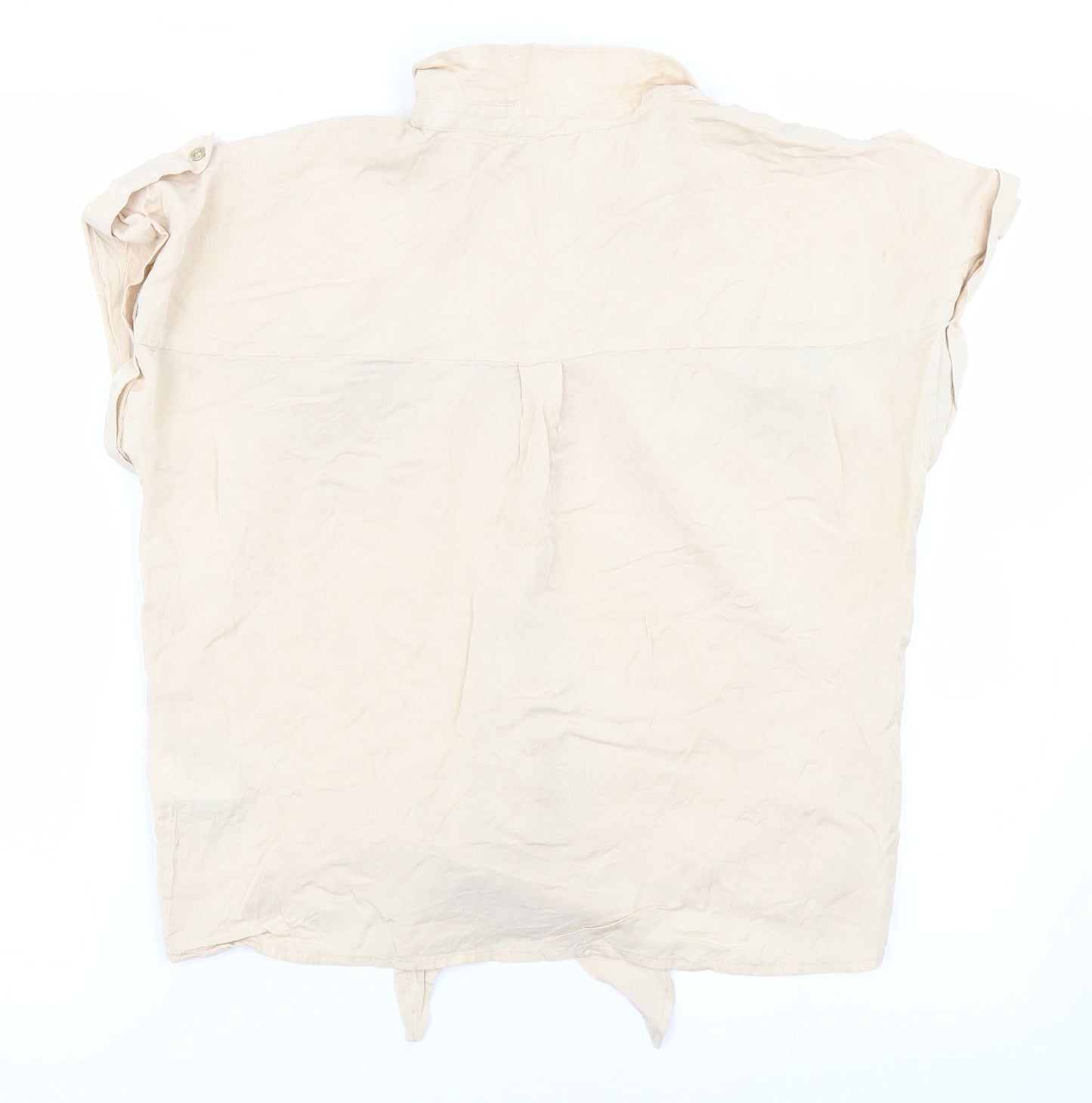 Oasis Womens Beige   Basic Button-Up Size 12
