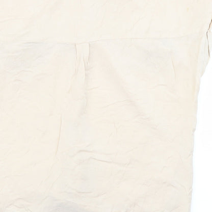 Oasis Womens Beige   Basic Button-Up Size 12