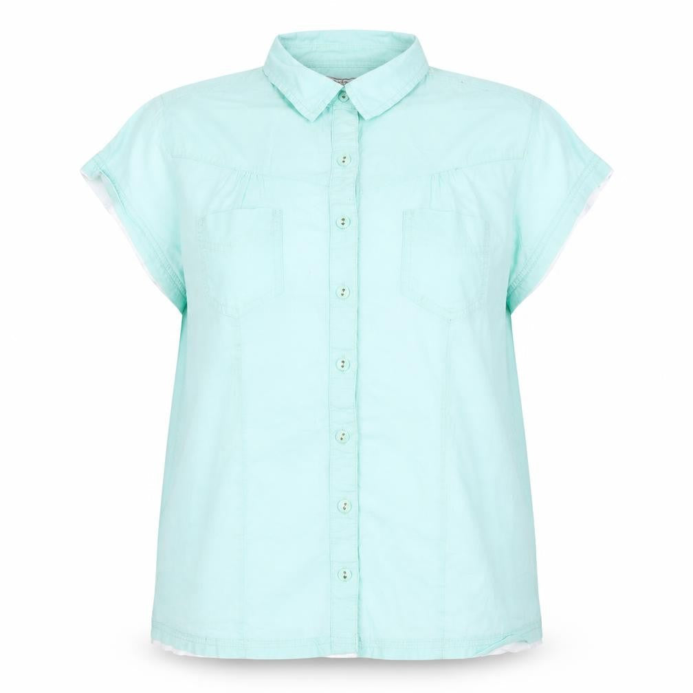 Cherokee Womens Blue   Basic Button-Up Size 16
