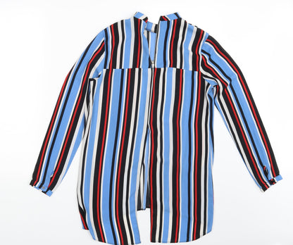 Additional front view of Atmosphere women’s multicoloured striped basic blouse, size UK 6