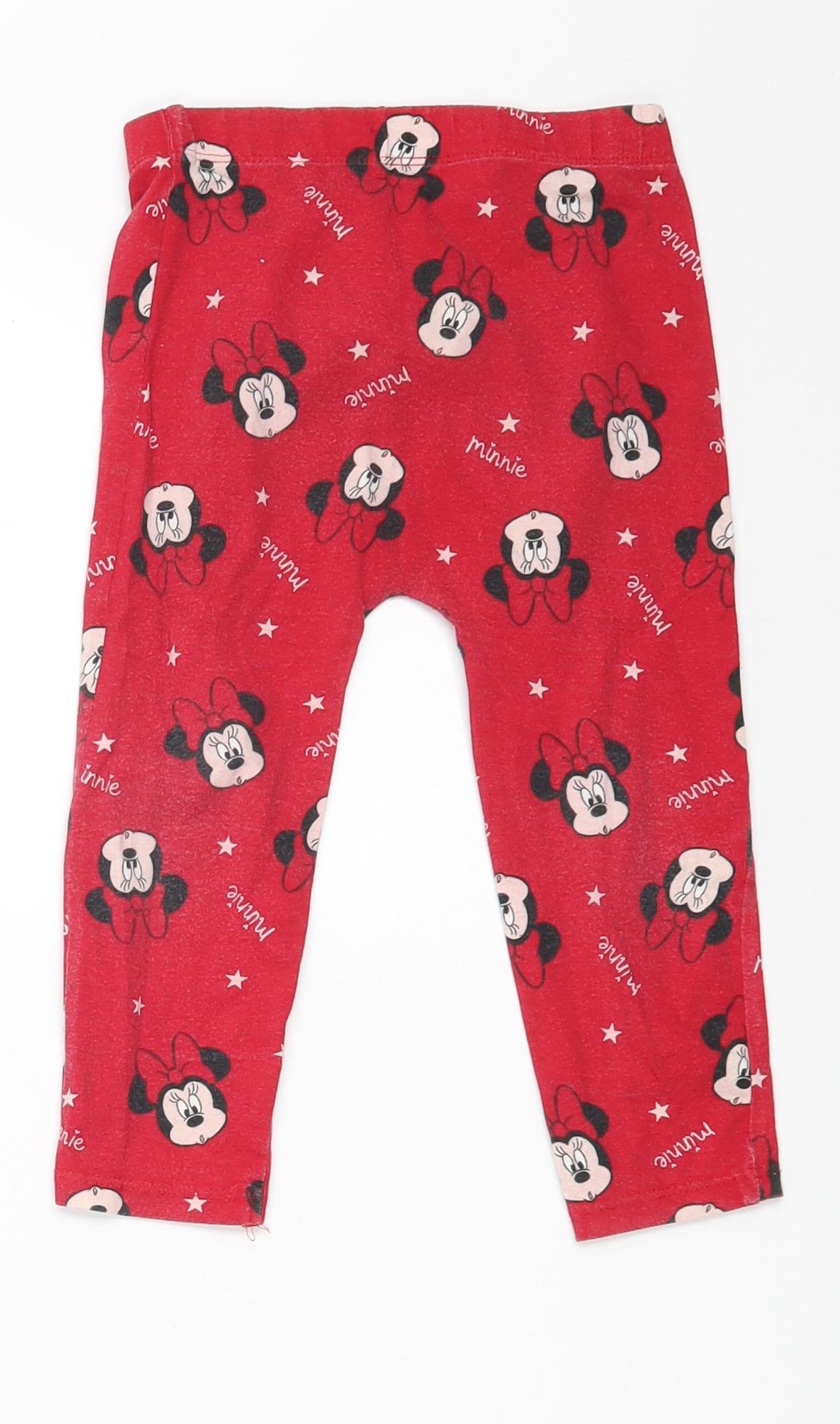 George Baby Red Animal Print  Jogger Trousers Size 18-24 Months  - Disney Minnie
