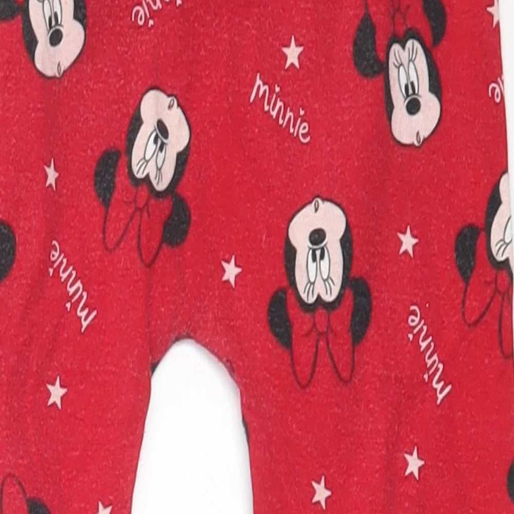 George Baby Red Animal Print  Jogger Trousers Size 18-24 Months  - Disney Minnie