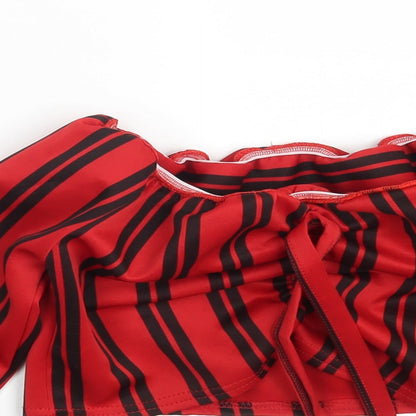 Preworn Womens Multicoloured Striped  Basic Blouse Size 10