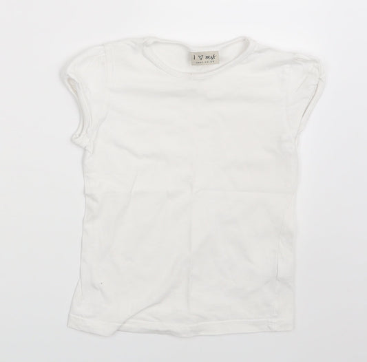NEXT Girls Ivory   Basic T-Shirt Size 7 Years