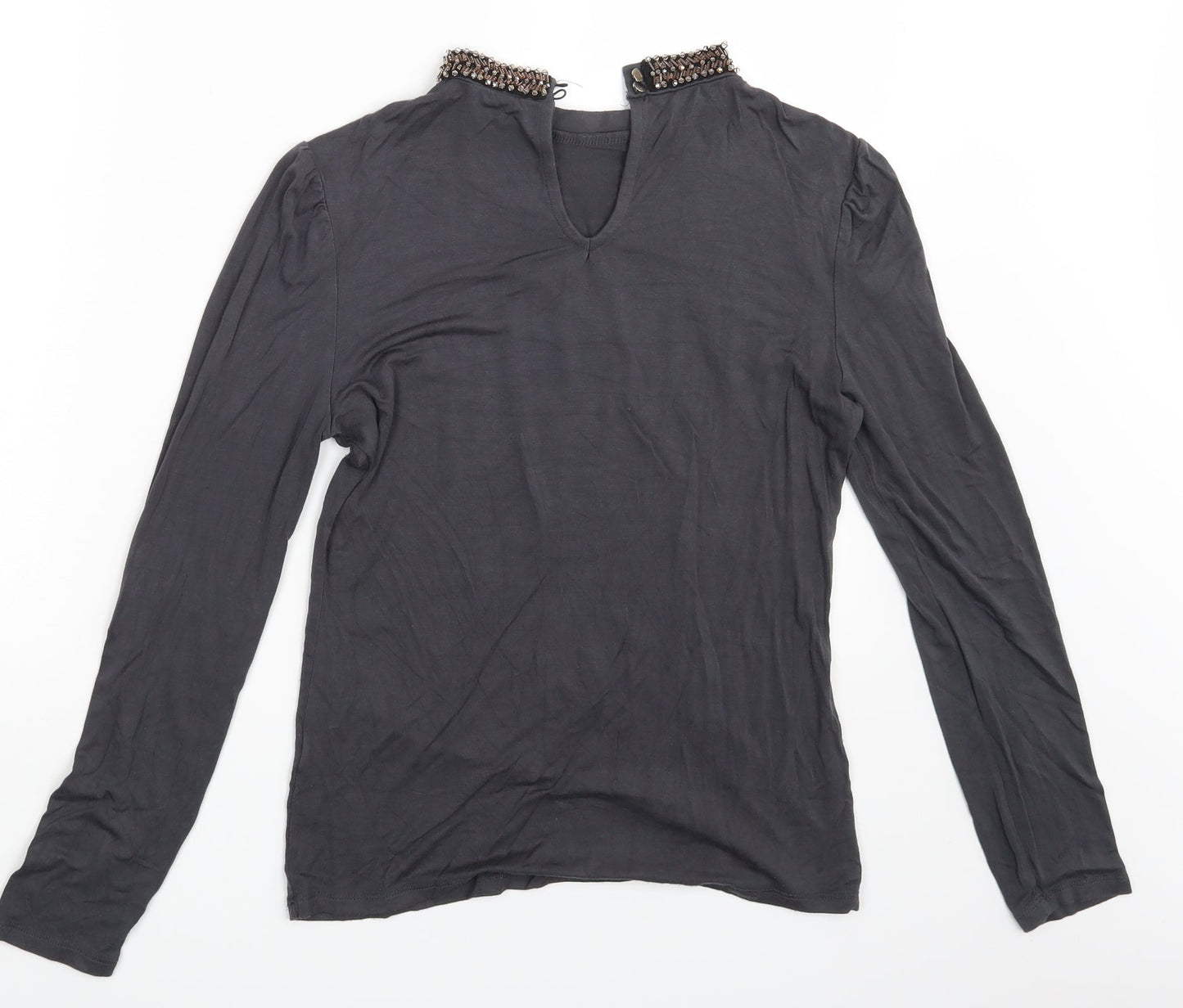 Oasis Womens Grey   Basic T-Shirt Size S