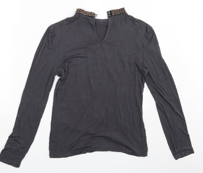 Oasis Womens Grey   Basic T-Shirt Size S
