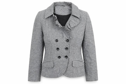 Topshop Womens Grey Houndstooth  Jacket Blazer Size 10