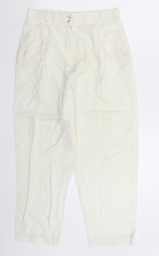 Classic Collection Womens White   Trousers  Size 14 L25 in