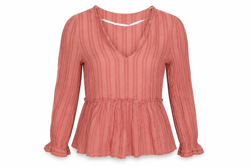 Primark Womens Pink Striped  Basic Blouse Size 10