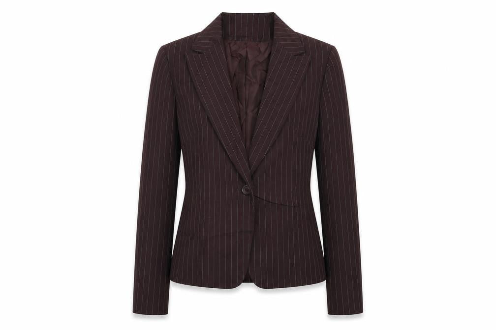 George Womens Grey Striped  Jacket Suit Jacket Size 10