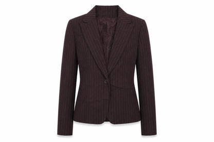 George Womens Grey Striped  Jacket Suit Jacket Size 10