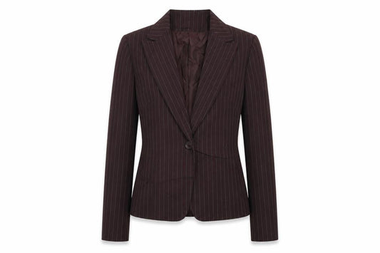 George Womens Grey Striped  Jacket Suit Jacket Size 10