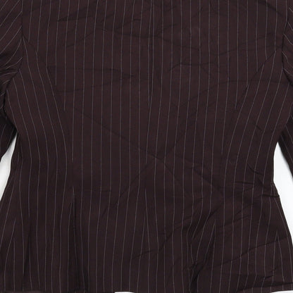 George Womens Grey Striped  Jacket Suit Jacket Size 10