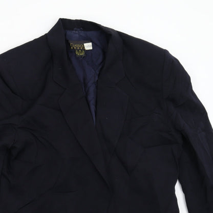 Classiques Womens Blue   Jacket Suit Jacket Size 16