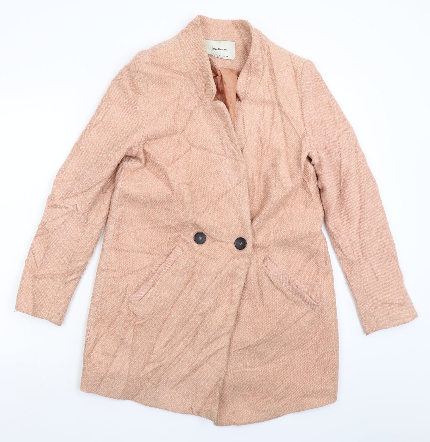Stradivarius Womens Beige   Pea Coat Coat Size S