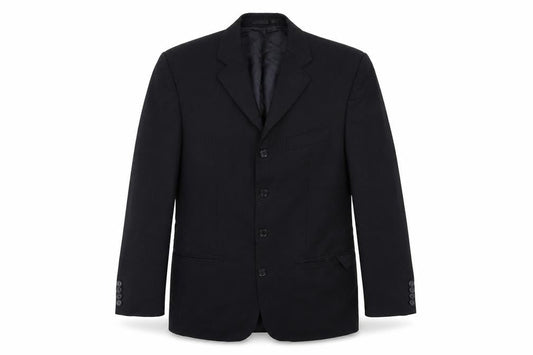 Johnathan Adams Mens Black Striped  Jacket Suit Size 38