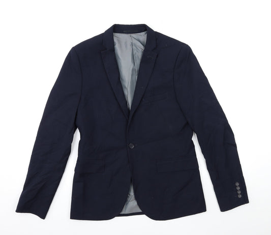 Topman Mens Blue   Jacket Suit Jacket Size 38