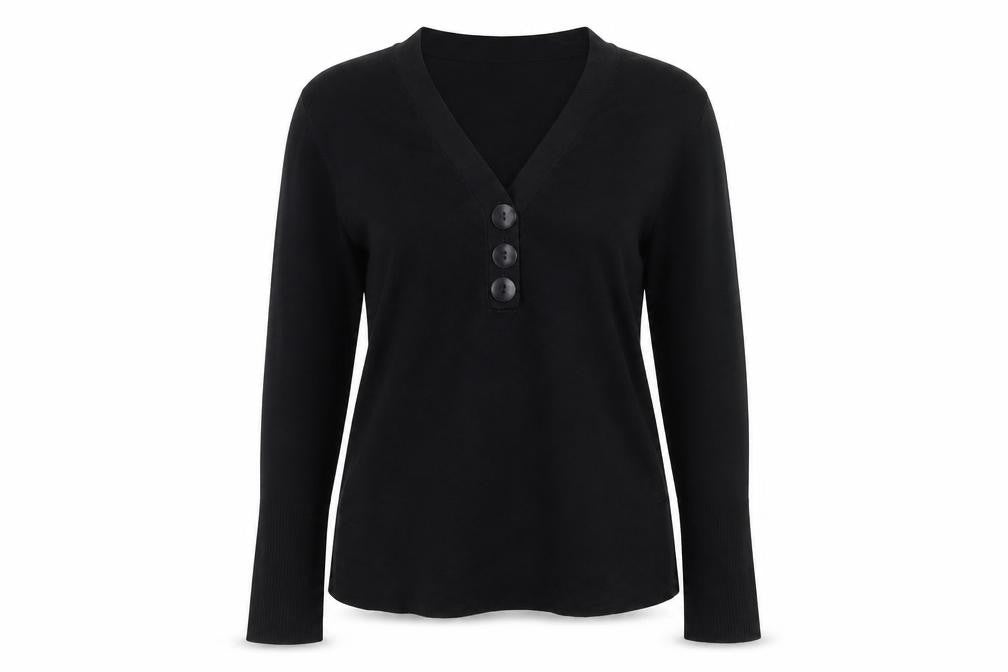 Klass Womens Black   Pullover Jumper Size L